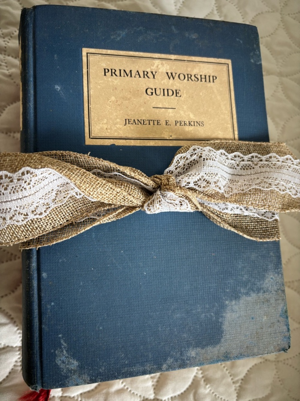 Vintage Book Stack Primary Worship Guide 1929 by Perkins and 1975 Worship II